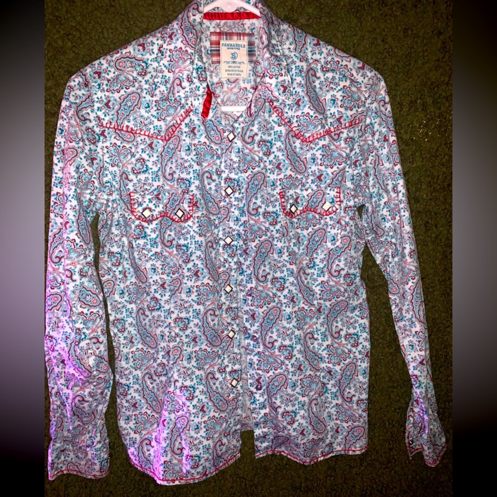Panhandle Rough Stock Western Shirt Size Small